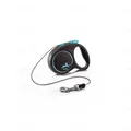 Повідець-рулетка Flexi Black Design XS трос 3m/8кг синій 33234