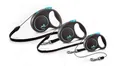Повідець-рулетка Flexi Black Design XS трос 3m/8кг синій 33234
