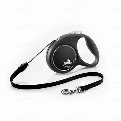 Повідець-рулетка Flexi Black Design M трос 5m/20кг чорний 33401