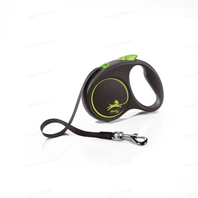 Повідець-рулетка Flexi Black Design S стрічка 5м/15кг зелений  33920