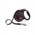 Повідець-рулетка Flexi Black Design M стрічка 5m/25кг рожевий 34019