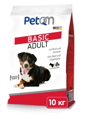 Корм сухой PetQM Dogs Beef & Vegetables для собак с говядиной и овощами, 10 кг