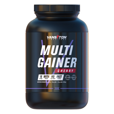 Гейнер Vansiton Multigainer (Мультигейнер), вишня, 1,5 кг
