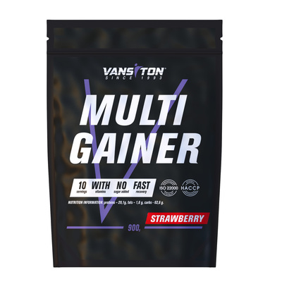 Гейнер Vansiton Multigainer (Мультигейнер), клубника, 900 г