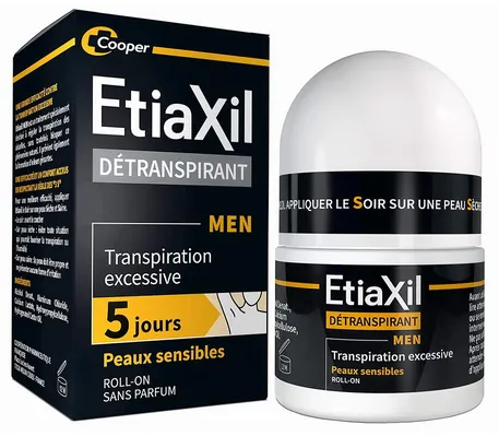 Дезодорант-антиперспірант кульковий Etiaxil Men для чутливої шкіри, 15 мл