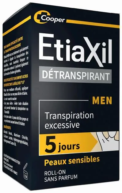 Дезодорант-антиперспірант кульковий Etiaxil Men для чутливої шкіри, 15 мл