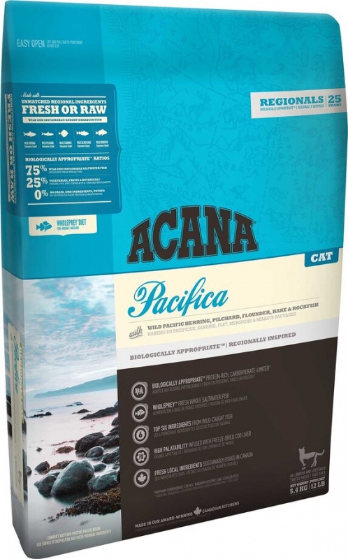 Корм сухой для кошек ACANA Pacifica Cat с рыбой, 4,5 кг