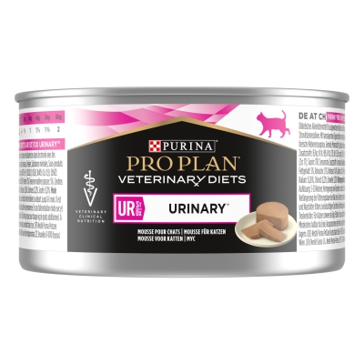 Корм влажный Purina Pro Plan Veterinary Diets UR Mousse Turkey для кошек c мочекаменной болезнью, 195 г