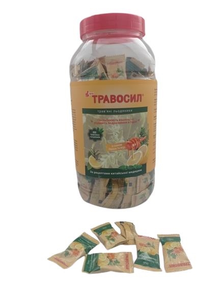Травосил леденцы травяные со вкус. мед-лимон. №300 в бан. в упак. инд.