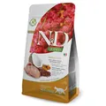 Корм сухий Farmina N&D Quinoa Skin&Coat беззерновий для дорослих котів, при харчовій алергії із перепелом і кіноа, 1,5 кг