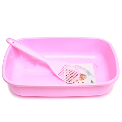 Комплект для кошенят Georplast Welcome kit (м'ячик, лопатка, лоток), 37х27х8,5 см