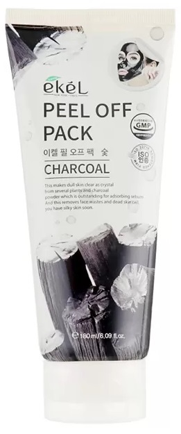 Маска-плівка Ekel Charcoal глибокого очищення з вугільної пудрою, 180 мл