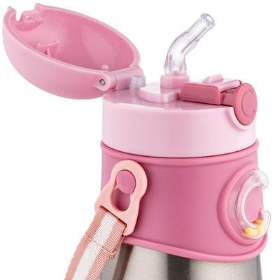 Термо-поїльник Canpol Babies 74/054_pin з силіконовою трубочкою, 300 мл