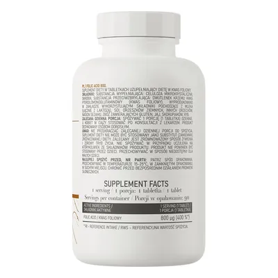 Фолієва кислота OstroVit Folic Acid, 90 таблеток