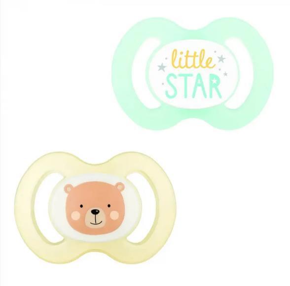 Пустышка силиконовая Baby-Nova 27251-3 симметричная, размер 2, 6-18 месяцев, 2 шт
