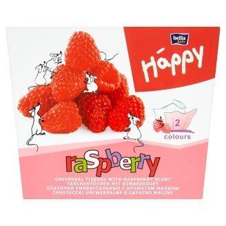 Салфетки бумажные универсальные Bella Baby Happy двухслойные 2 цвета малина, 40 + 40 шт