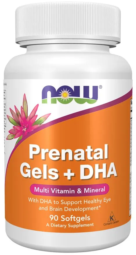 Вітамінно-мінеральний комплекс для вагітних NOW Prenatal Gels + DHA м'які капсули №90