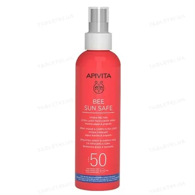 Спрей Apivita Bee Sun Safe SPF50 для обличчя і тіла, 200 мл