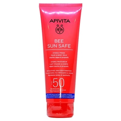 Молочко Apivita Bee Sun Safe SPF50 для лица и тела, 200 мл