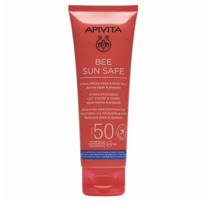 Молочко Apivita Bee Sun Safe SPF50 для лица и тела, 100 мл