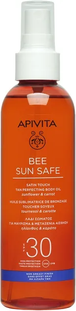 Олія Apivita Bee Sun Safe SPF30 для засмаги тіла, 200 мл