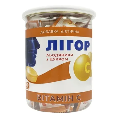 Лігор Льодяники для горла вітамін C №50