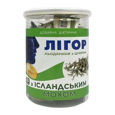Лігор Льодяники для горла з ісландським мохом №50