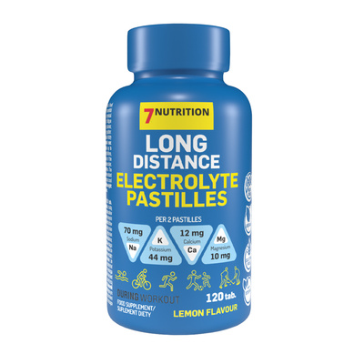 Электролиты 7Nutrition Long Distance Electrolyte Pastilles лимон, 120 пастилок