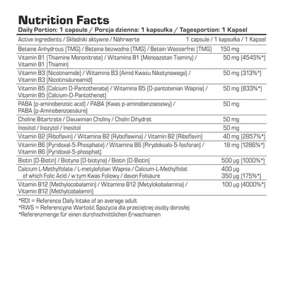 Комплекс вітамінів В 7Nutrition Vitamin B-Complex B-50 Methyl, 120 капсул