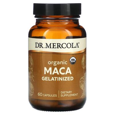 Мака желатинизированная Dr. Mercola Maca Gelatinized органическая, 60 капсул