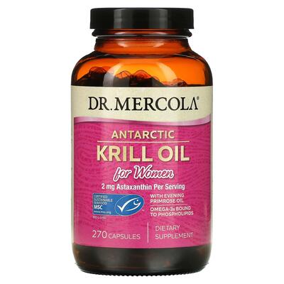 Олія криля для жінок Dr. Mercola Antarctic Krill Oil for Women, 270 капсул