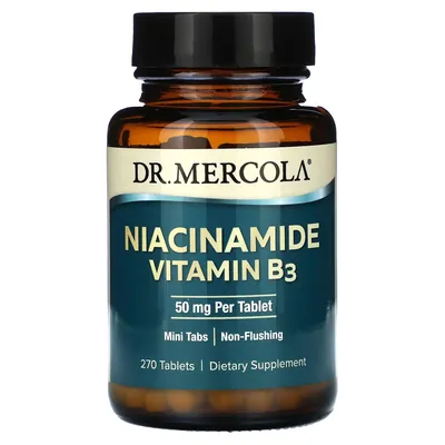 Ніацинамід (вітамін B3) Dr. Mercola Niacinamide Vitamin B3 50 мг, 270 таблеток