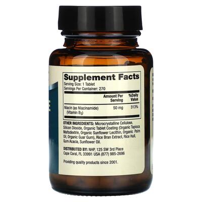 Ніацинамід (вітамін B3) Dr. Mercola Niacinamide Vitamin B3 50 мг, 270 таблеток