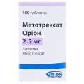 Метотрексат Орион таблетки по 2.5 мг №100 во флак.