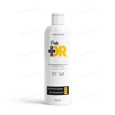 Шампунь VetBio Dr. Pets з хлоргексидином та кетоконазолом