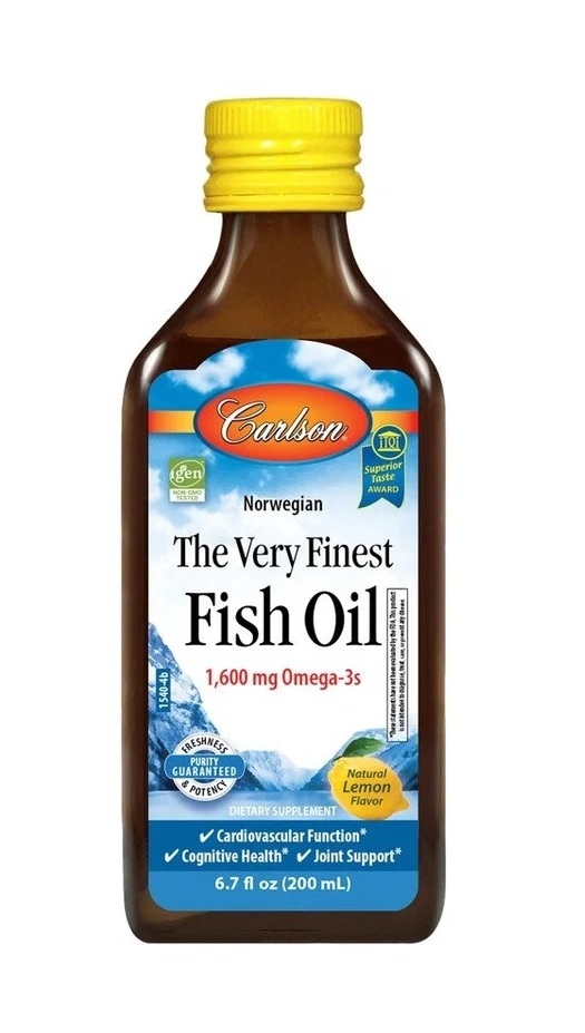 Рыбий жир Carlson Labs The Very Finest Fish Oil Lemon Норвежская серия, лимон, 200 мл