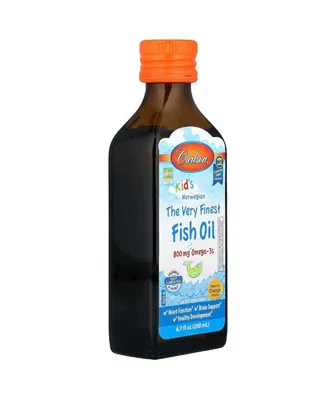 Риб'ячий жир для дітей Carlson Labs The Very Finest Fish Oil for Kids, апельсин, 200 мл