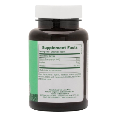 Фермент Папайи Nature's Plus Chewable Papaya Enzyme Supplement, 180 таблеток