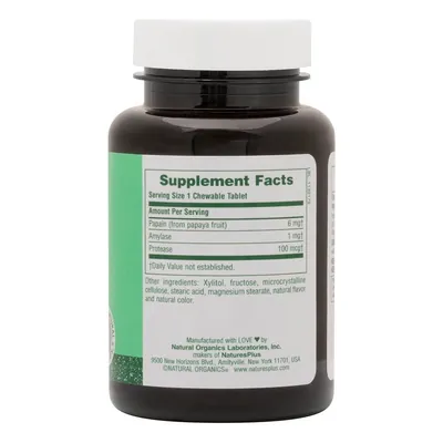 Фермент Папаї Nature's Plus Chewable Papaya Enzyme Supplement, 180 таблеток