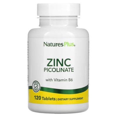 Цинк пиколинат с витамином B-6 Nature's Plus Zinc Picolinate w/B6, 120 таблеток
