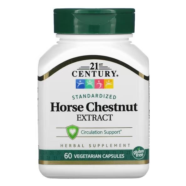 Экстракт конского каштана 21st Century Horse Chestnut Extract, 60 растительных капсул