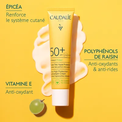 Крем Caudalie Vinosun для обличчя легкий сонцезахистний SPF 50+, 40 мл