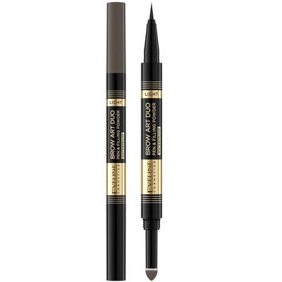 Лайнер и пудра для бровей Eveline Brow Art Duo 2в1 ультратонкий водостойкий 01 Light, 9 г