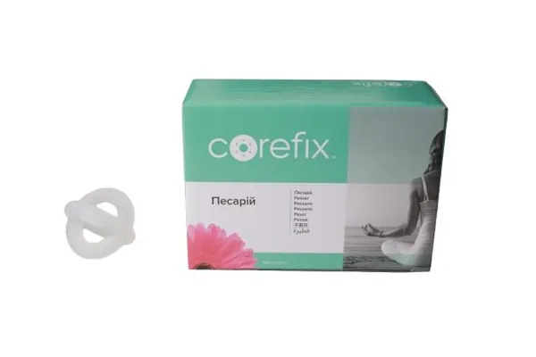 Песарій силіконовий акушерський Corefix Об’ємний перехресний, 55 мм