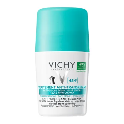 Дезодорант-антиперспірант кульковий Vichy 48h проти білих слідів та жовтих плям, 50 мл