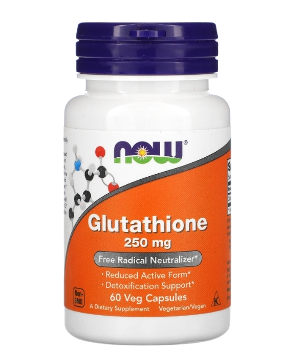 Глутатіон NOW Glutathione 250 мг веганські капсули №60