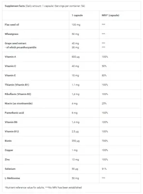Добавка для волосся, шкіри та нігтів Biotech Hair, Skin & Nails, 54 капсули