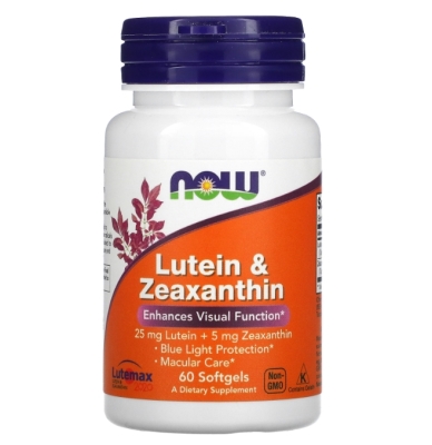Лютеїн та зеаксантин NOW Lutein & Zeaxanthin капсули м'які №60