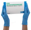 Рукавички оглядові SF Medical Products SFM-Supersoft нітрилові без пудри нестерильні, сині, розмір S, пара