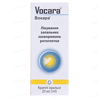 Вокара краплі ор. по 20 мл у флак.-крап.